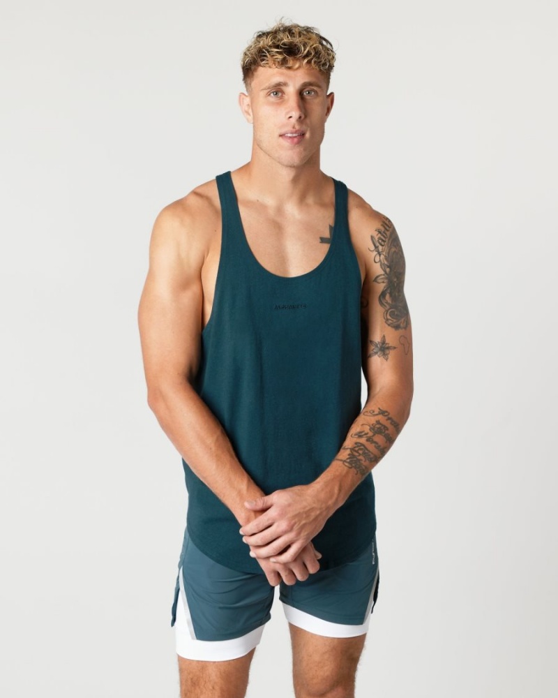 Stringers Alphalete Heavy Algodon Core Stringer Hombre Midnight | SFVANO-184