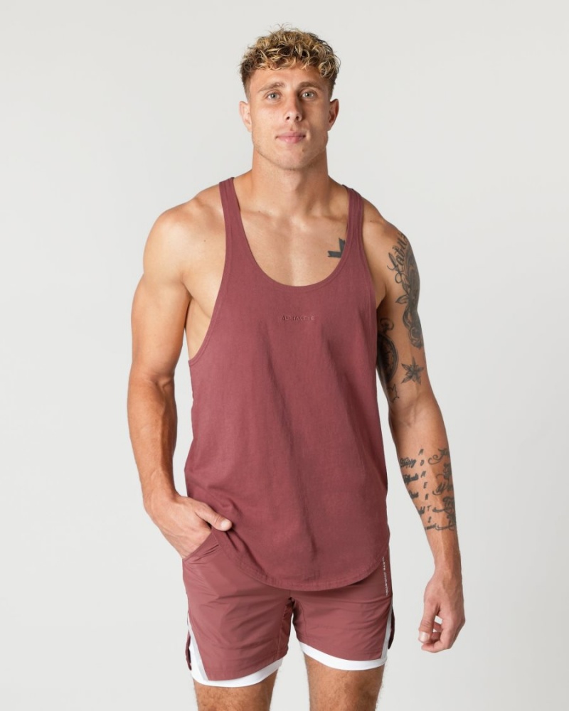 Stringers Alphalete Heavy Algodon Core Stringer Hombre Autumn | QJKTUN-836