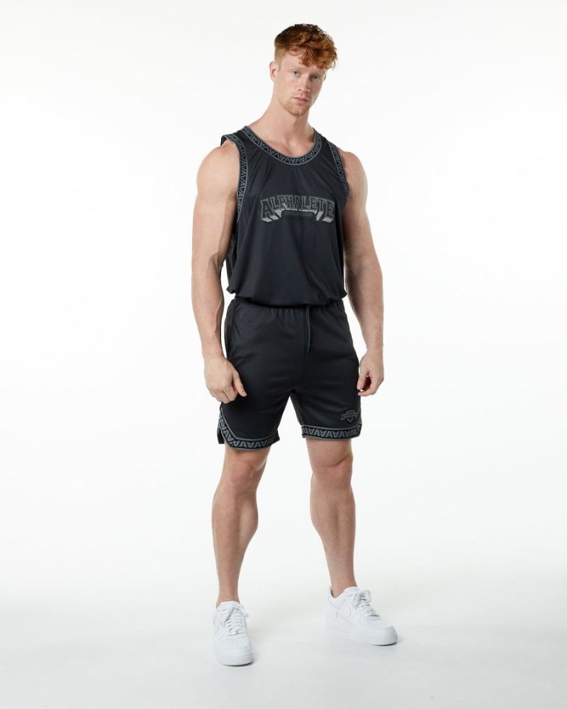 Stringers Alphalete Varsity Basketball Jersey Hombre Negras | FVMAYS-485