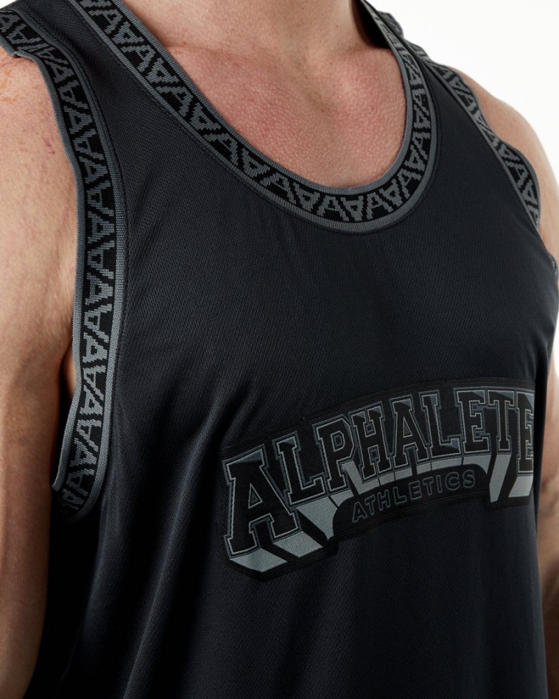 Stringers Alphalete Varsity Basketball Jersey Hombre Negras | FVMAYS-485