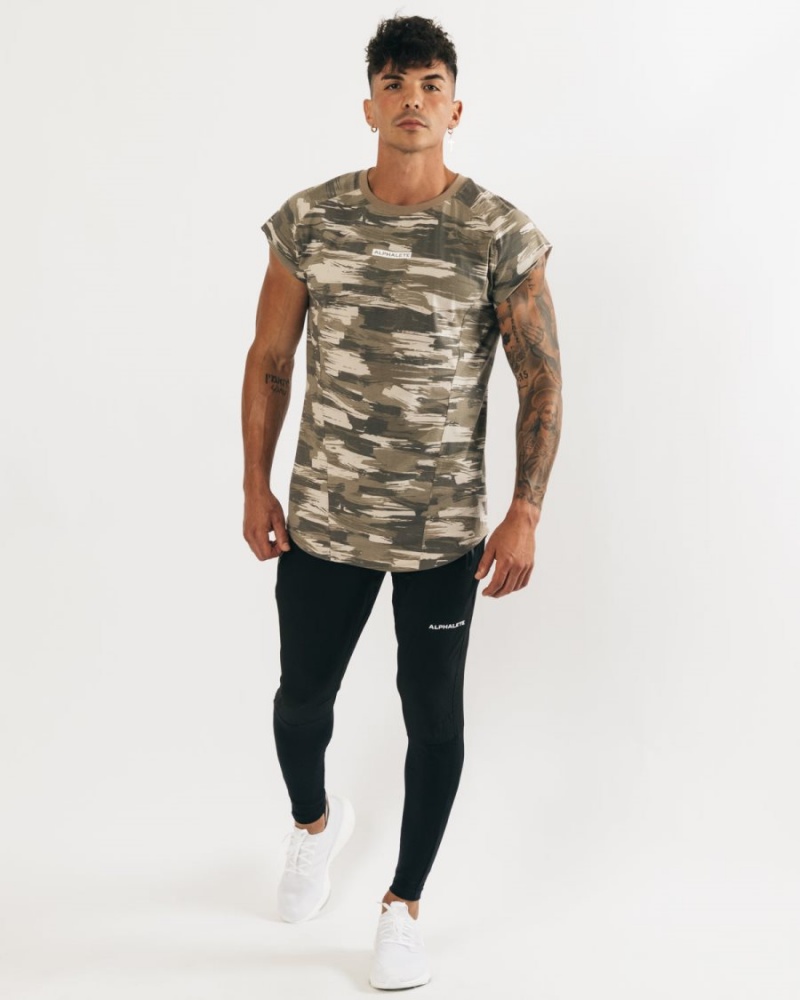 Stringers Alphalete Velocity Sin Manga Tee Hombre Camuflaje | PQTOVJ-085