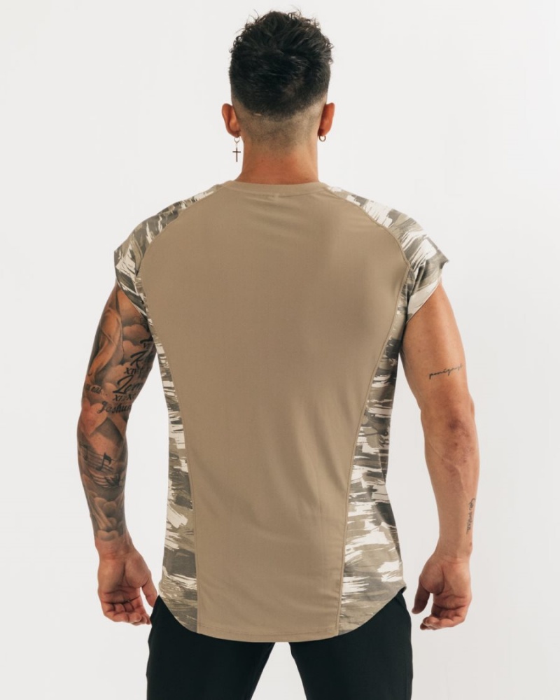 Stringers Alphalete Velocity Sin Manga Tee Hombre Camuflaje | PQTOVJ-085