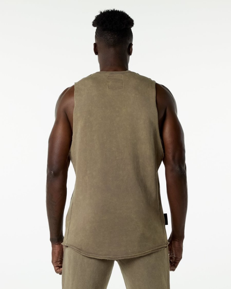 Stringers Alphalete Very Terry Cutoff Hombre Smokey Quartz | AQBKVS-593