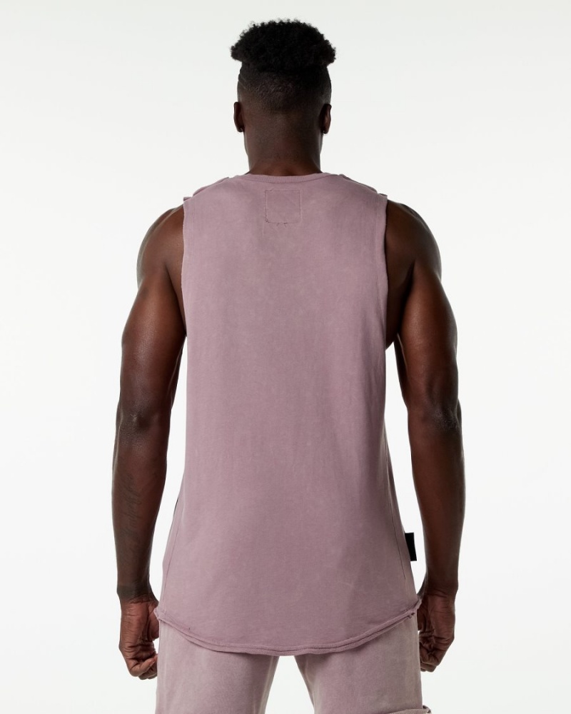 Stringers Alphalete Very Terry Cutoff Hombre Rosas | QXFRNS-291