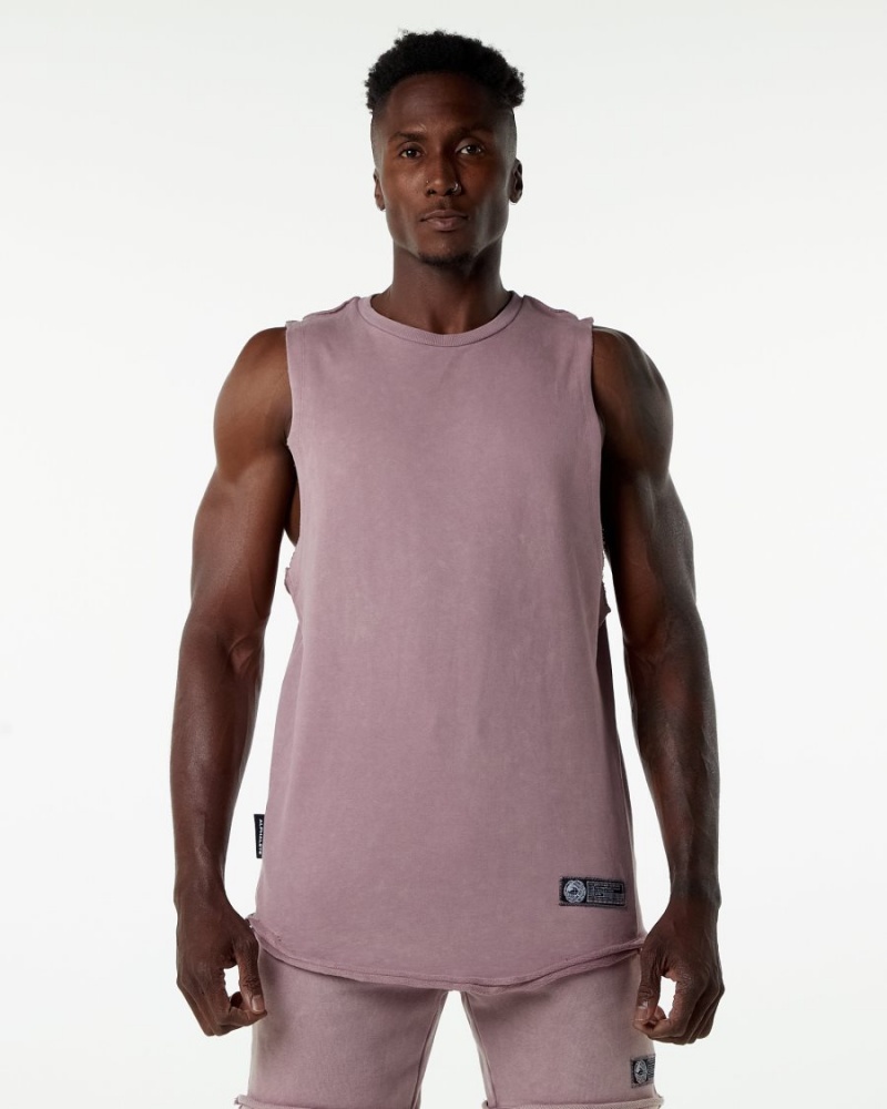 Stringers Alphalete Very Terry Cutoff Hombre Rosas | QXFRNS-291