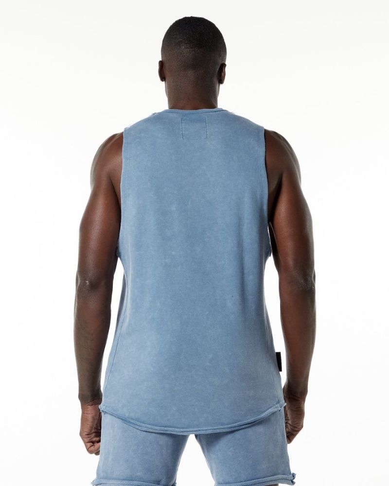 Stringers Alphalete Very Terry Cutoff Hombre Azules | BKWFIV-563