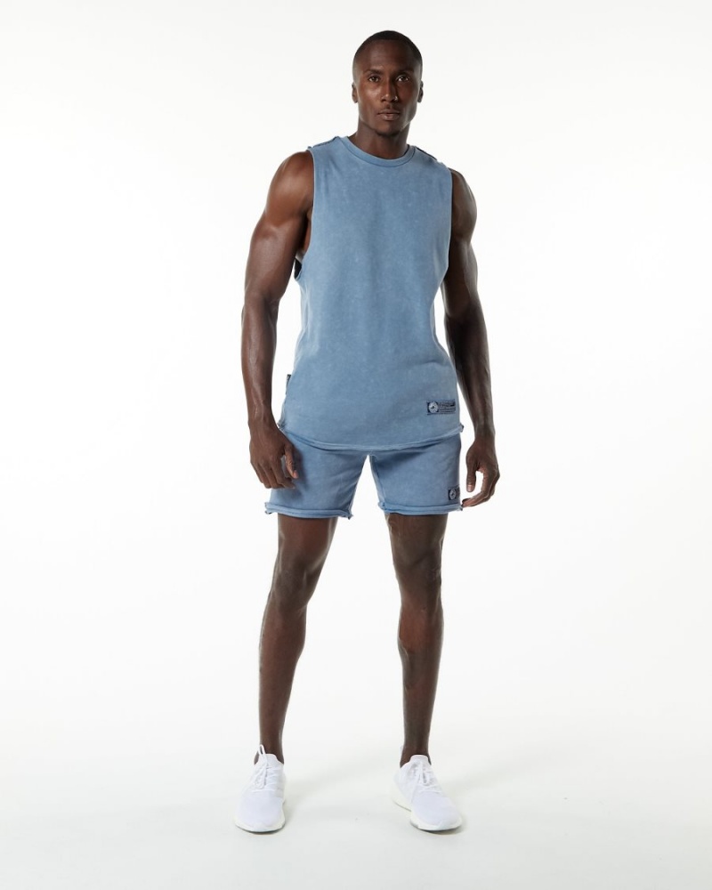 Stringers Alphalete Very Terry Cutoff Hombre Azules | BKWFIV-563