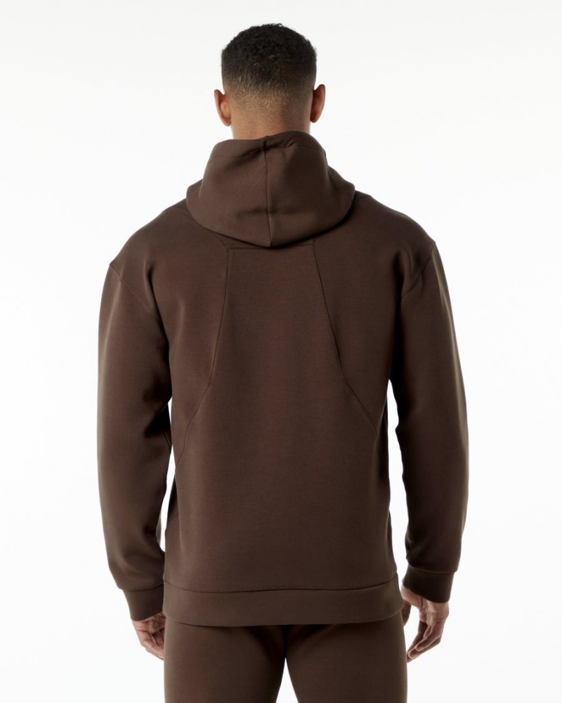 Sudadera con Capucha Alphalete ELMTS Hoodie Hombre Marrones | LXIVFU-215