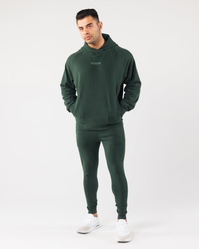 Sudadera con Capucha Alphalete Identity Pro Hoodie Hombre Evergreen | APMKFT-936