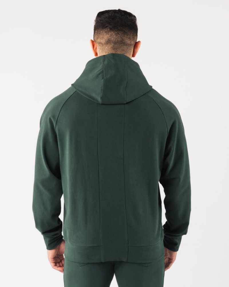 Sudadera con Capucha Alphalete Identity Pro Hoodie Hombre Evergreen | APMKFT-936