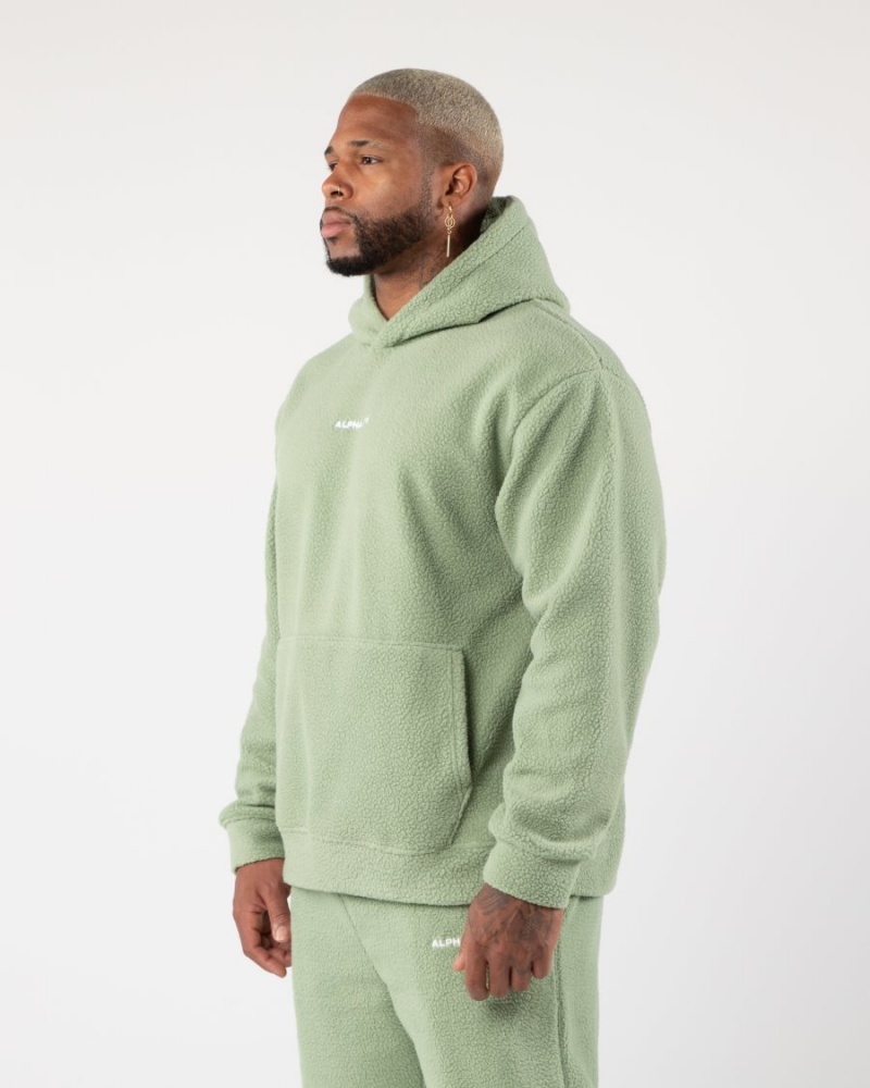 Sudadera con Capucha Alphalete King Hoodie Hombre Sage | DHVAGM-074