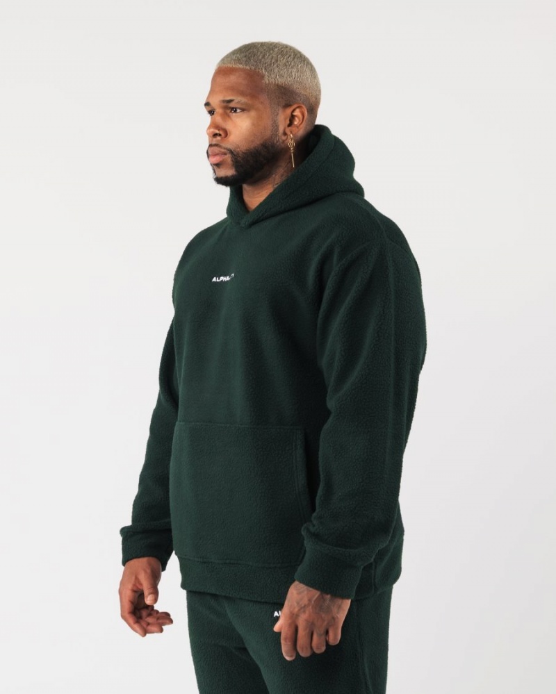 Sudadera con Capucha Alphalete King Hoodie Hombre Evergreen | QNJBEC-509