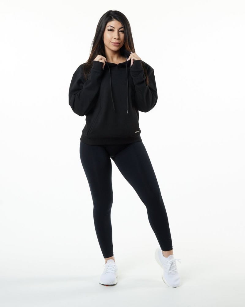 Sudadera con Capucha Alphalete Monarch Hoodie Mujer Negras | WHCURF-437