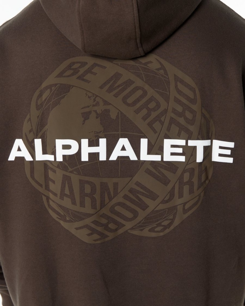 Sudadera con Capucha Alphalete Unity Hoodie Hombre Marrones | MRHELV-386