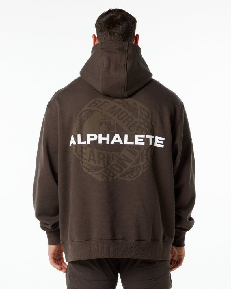 Sudadera con Capucha Alphalete Unity Hoodie Hombre Marrones | MRHELV-386