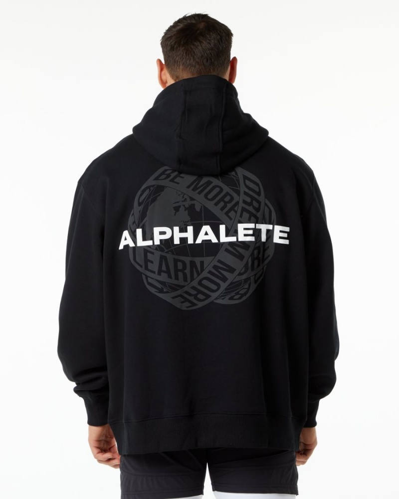 Sudadera con Capucha Alphalete Unity Hoodie Hombre Negras | DHOGXN-126