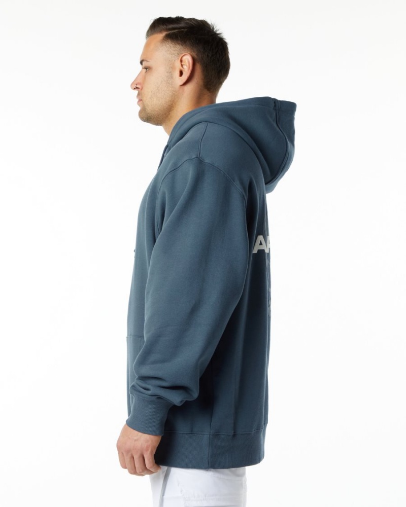 Sudadera con Capucha Alphalete Unity Hoodie Hombre Azules | EAFIQM-162