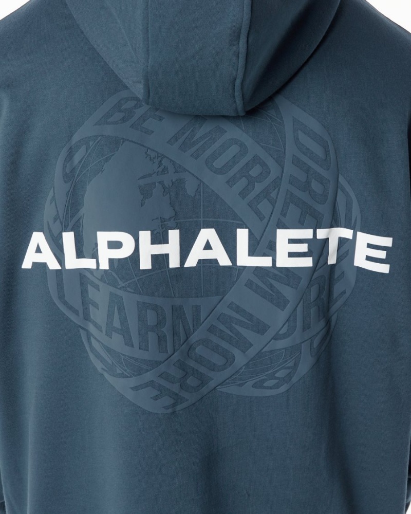 Sudadera con Capucha Alphalete Unity Hoodie Hombre Azules | EAFIQM-162