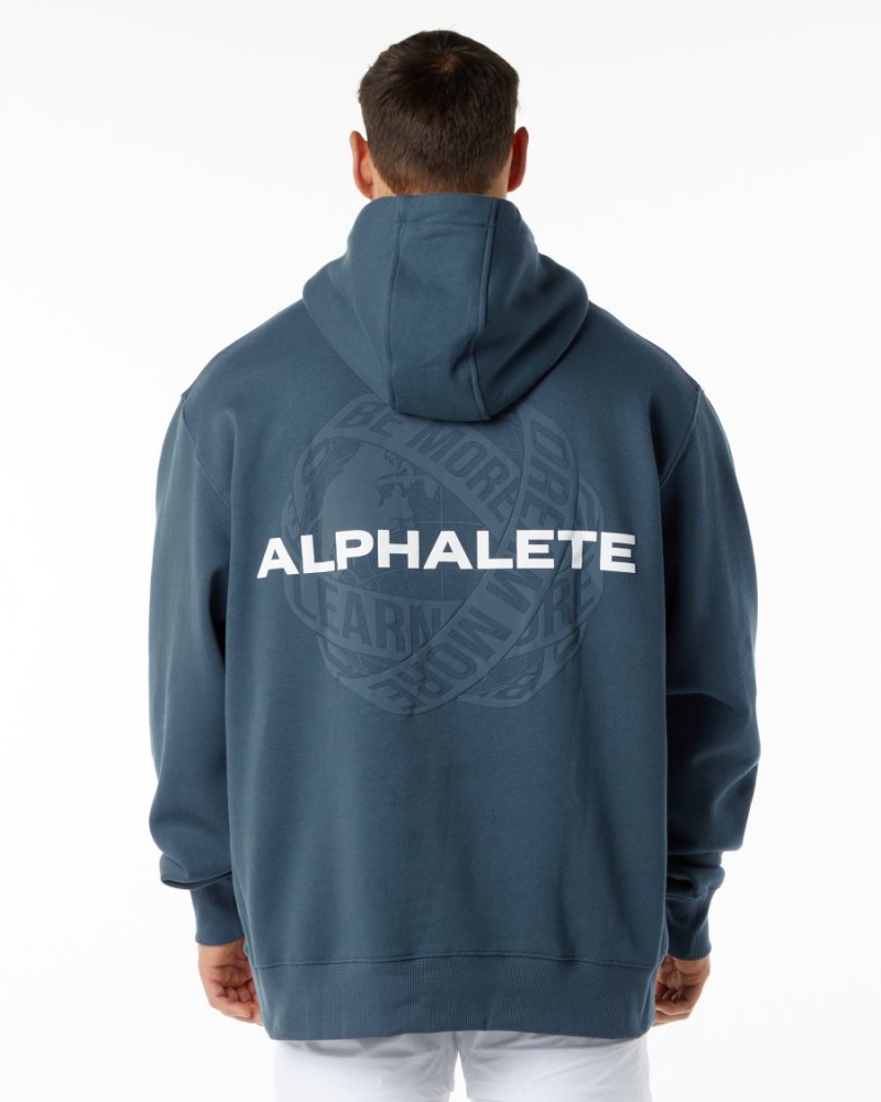 Sudadera con Capucha Alphalete Unity Hoodie Hombre Azules | EAFIQM-162