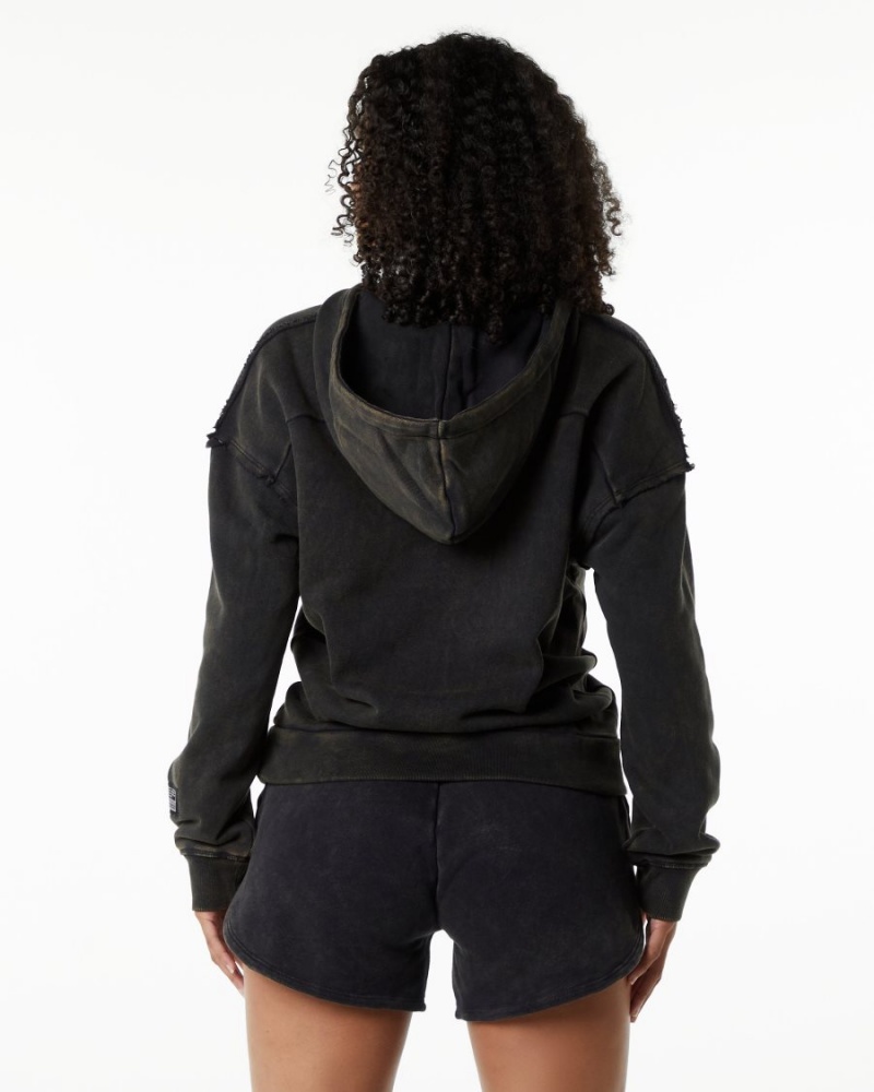 Sudadera con Capucha Alphalete Very Terry Hoodie Mujer Onyx | INSHWJ-827