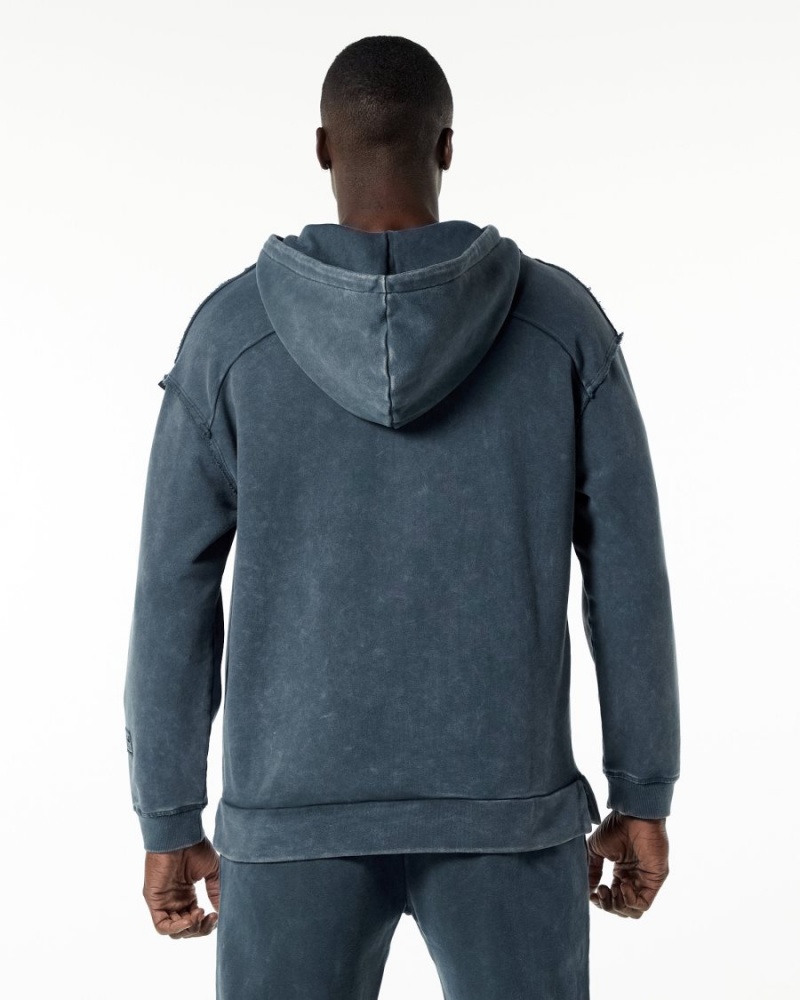 Sudadera con Capucha Alphalete Very Terry Hoodie Hombre Azules | AOKTIN-678