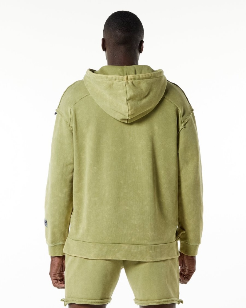 Sudadera con Capucha Alphalete Very Terry Hoodie Hombre Verde | DVHILP-105