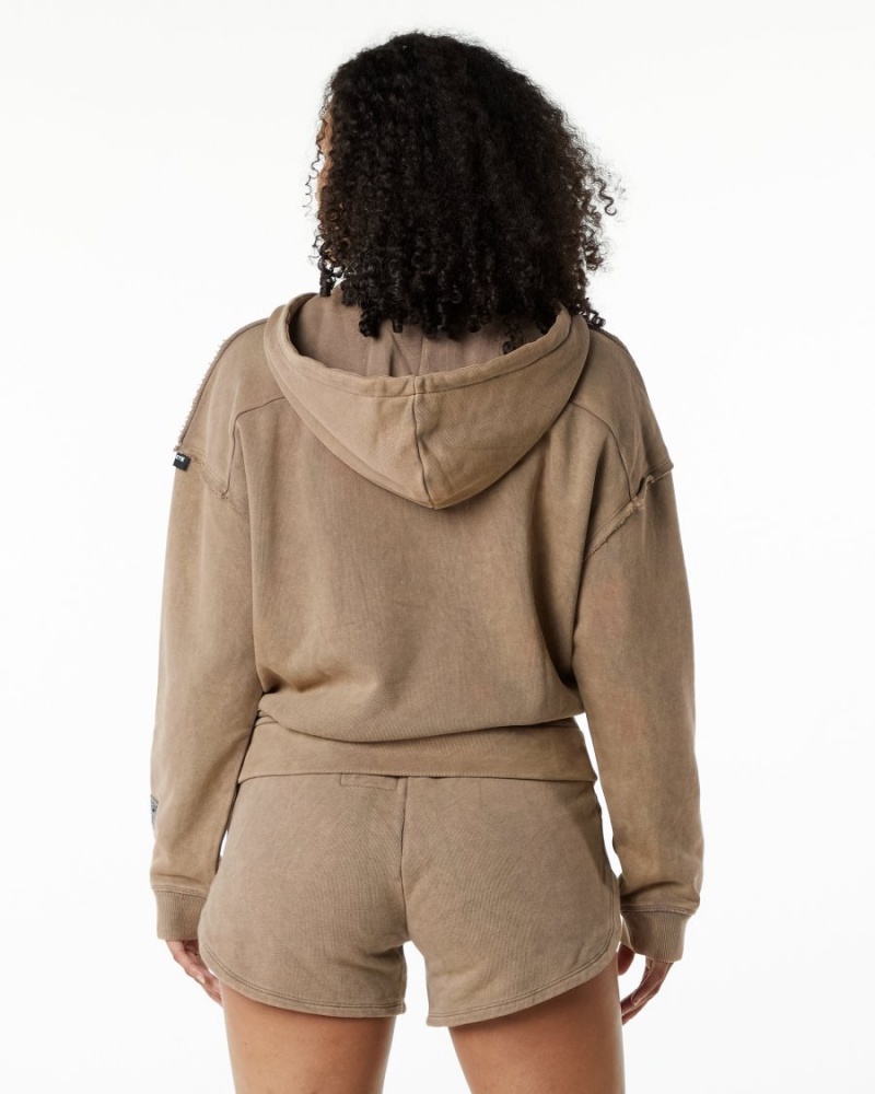 Sudadera con Capucha Alphalete Very Terry Hoodie Mujer Smokey Quartz | PAOMWI-382