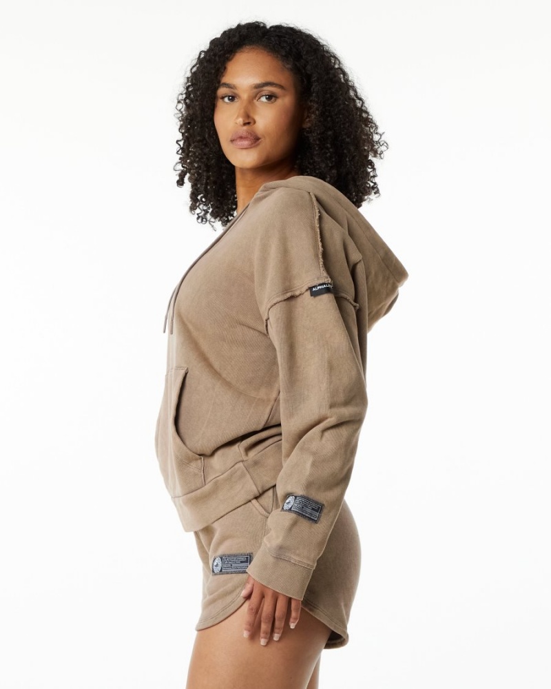 Sudadera con Capucha Alphalete Very Terry Hoodie Mujer Smokey Quartz | PAOMWI-382