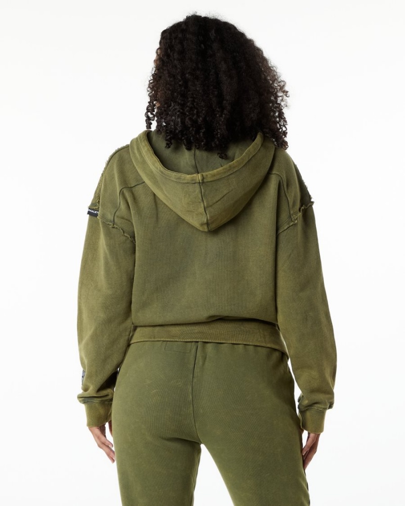 Sudadera con Capucha Alphalete Very Terry Hoodie Mujer Verde | NBOCJM-261