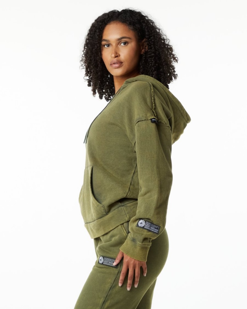 Sudadera con Capucha Alphalete Very Terry Hoodie Mujer Verde | NBOCJM-261