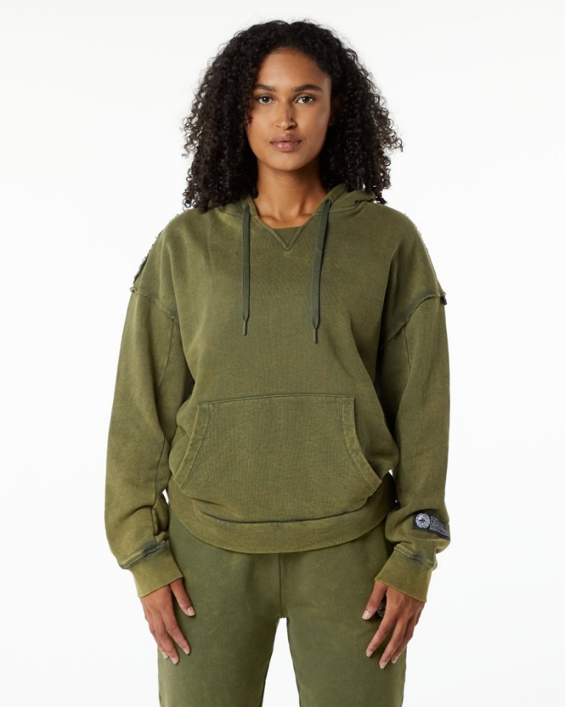 Sudadera con Capucha Alphalete Very Terry Hoodie Mujer Verde | NBOCJM-261