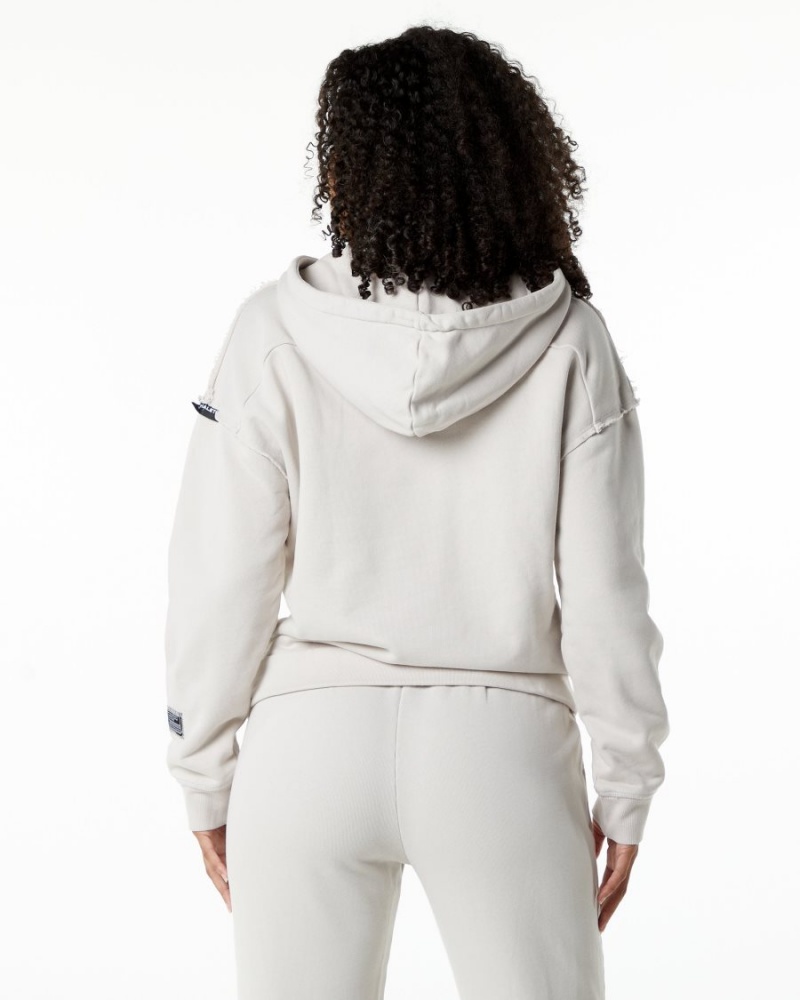 Sudadera con Capucha Alphalete Very Terry Hoodie Mujer Moonstone | FGQKLB-031