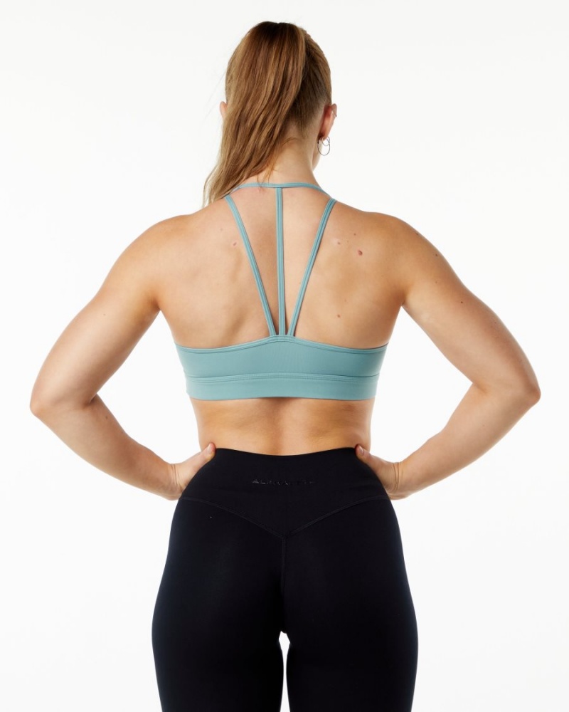 Sujetador Deportivo Alphalete Alphalux Tri Bra Mujer Rainfall | WEPYSH-854