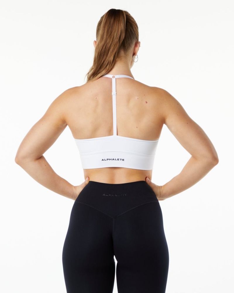 Sujetador Deportivo Alphalete Alphalux Wonder Bra Mujer Blancas | CUTGQM-239