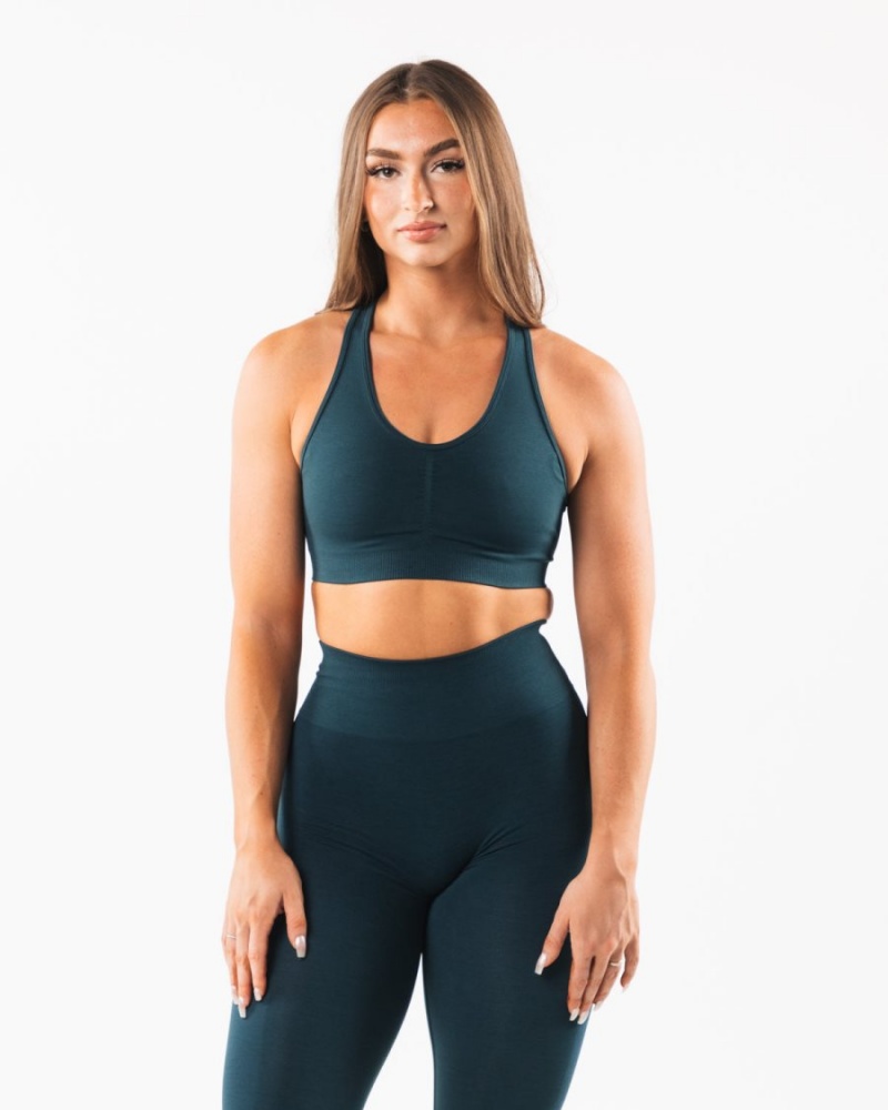 Sujetador Deportivo Alphalete Amplify Bra Mujer Midnight | EWAKCQ-039