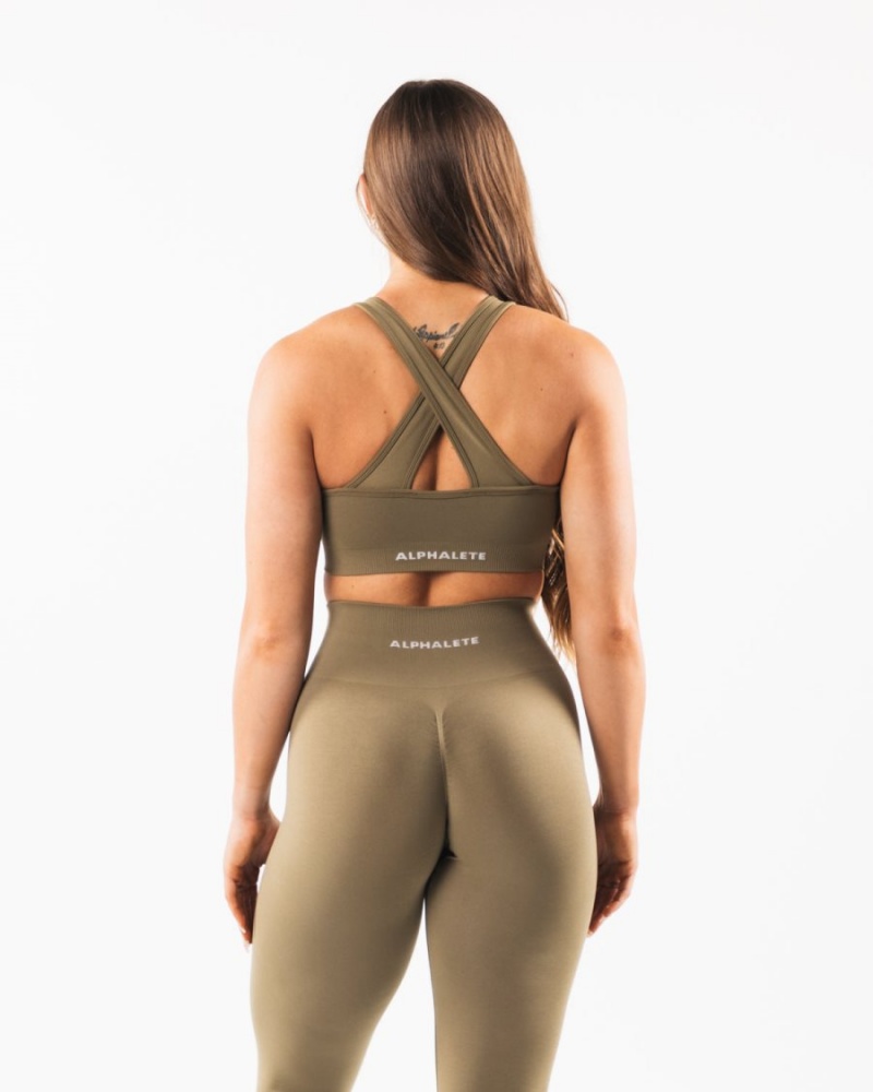 Sujetador Deportivo Alphalete Amplify Bra Mujer Willow | EYCRDK-267