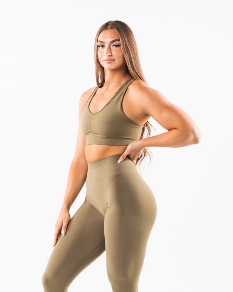 Sujetador Deportivo Alphalete Amplify Bra Mujer Willow | EYCRDK-267