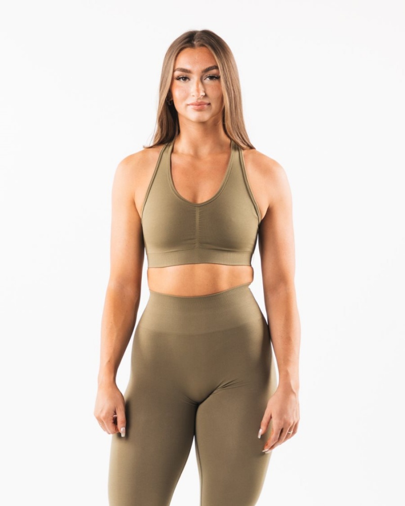 Sujetador Deportivo Alphalete Amplify Bra Mujer Willow | EYCRDK-267