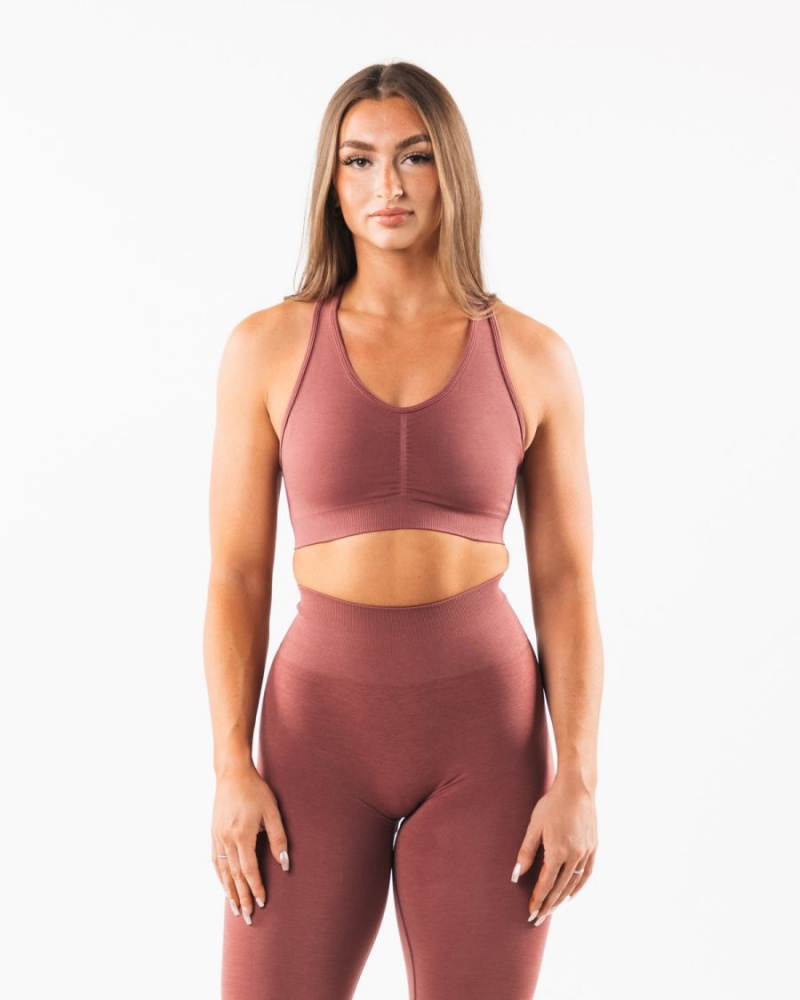 Sujetador Deportivo Alphalete Amplify Bra Mujer Rosas | NMOPYT-369