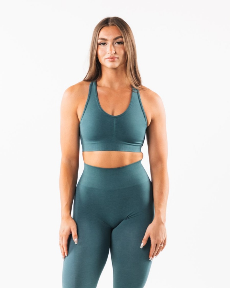 Sujetador Deportivo Alphalete Amplify Bra Mujer Ocean | MDIOXY-648