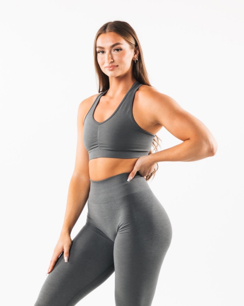 Sujetador Deportivo Alphalete Amplify Bra Mujer Smoke | XFRNMJ-961