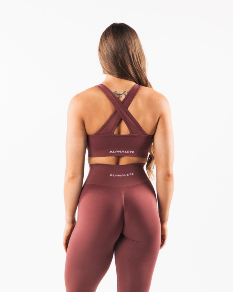 Sujetador Deportivo Alphalete Amplify Bra Mujer Autumn | OYBGEP-036