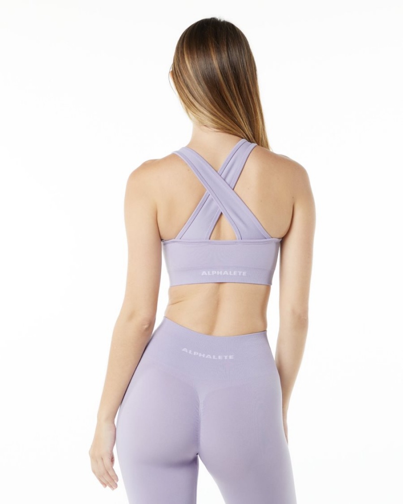 Sujetador Deportivo Alphalete Amplify Bra Mujer Misty Lilac | GXNRZS-102