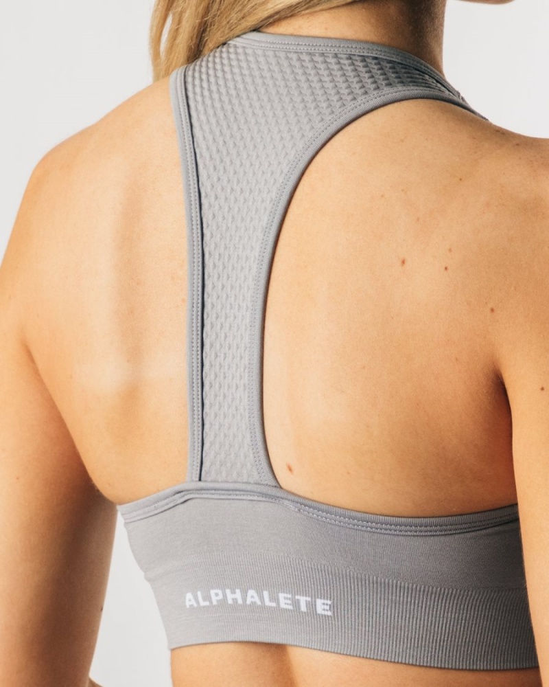 Sujetador Deportivo Alphalete Impact Bra Mujer Gris | PRTQUK-985