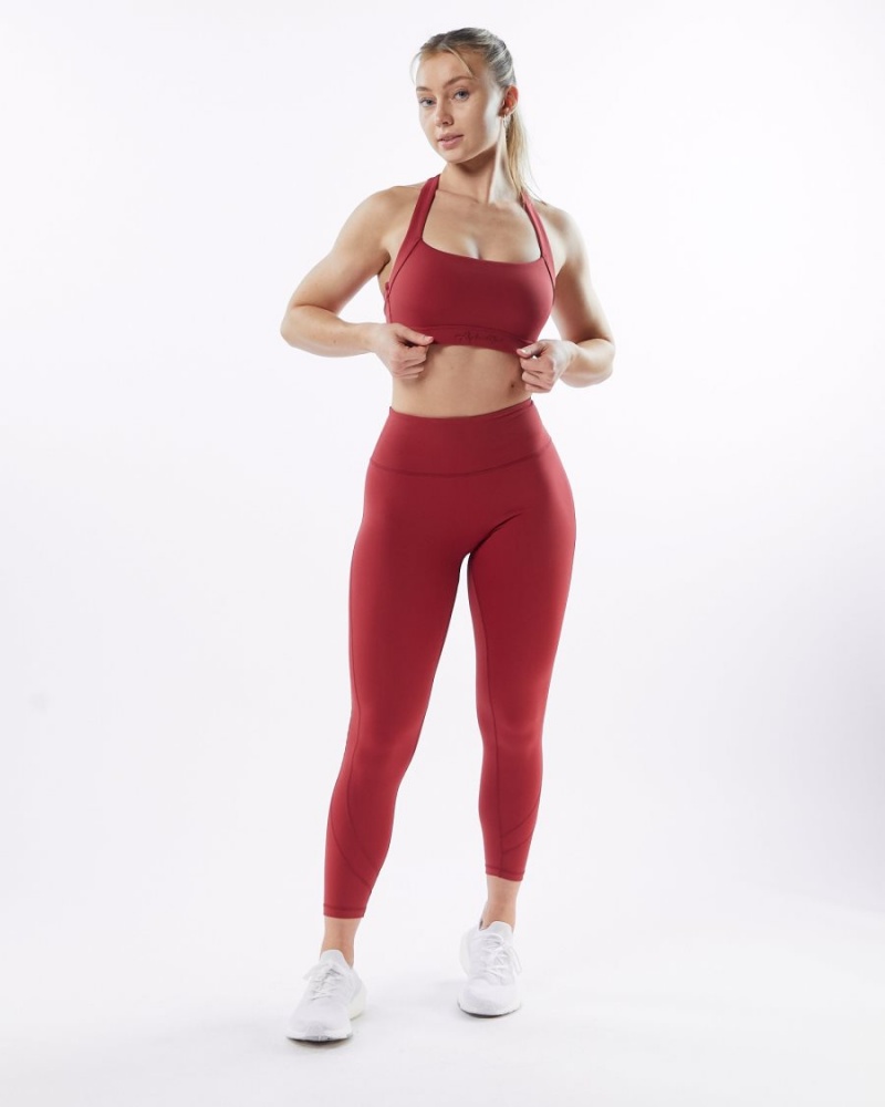 Sujetador Deportivo Alphalete Pulse Balance Bra Mujer Rojas | FHGWRE-397