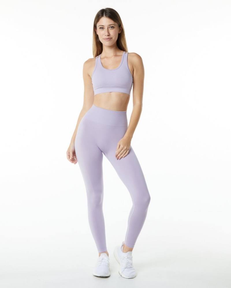 Sujetador Deportivo Alphalete Revival Bra Mujer Misty Lilac | OUPNAL-054