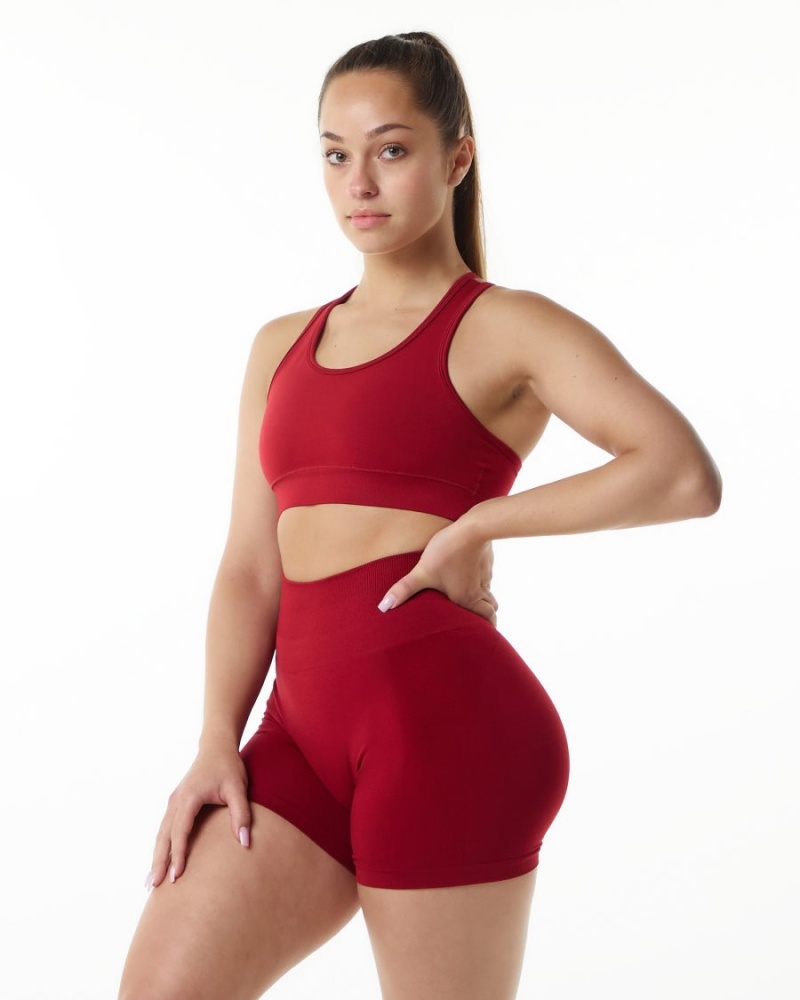 Sujetador Deportivo Alphalete Revival Bra Mujer Scarlet | FUIBPR-214