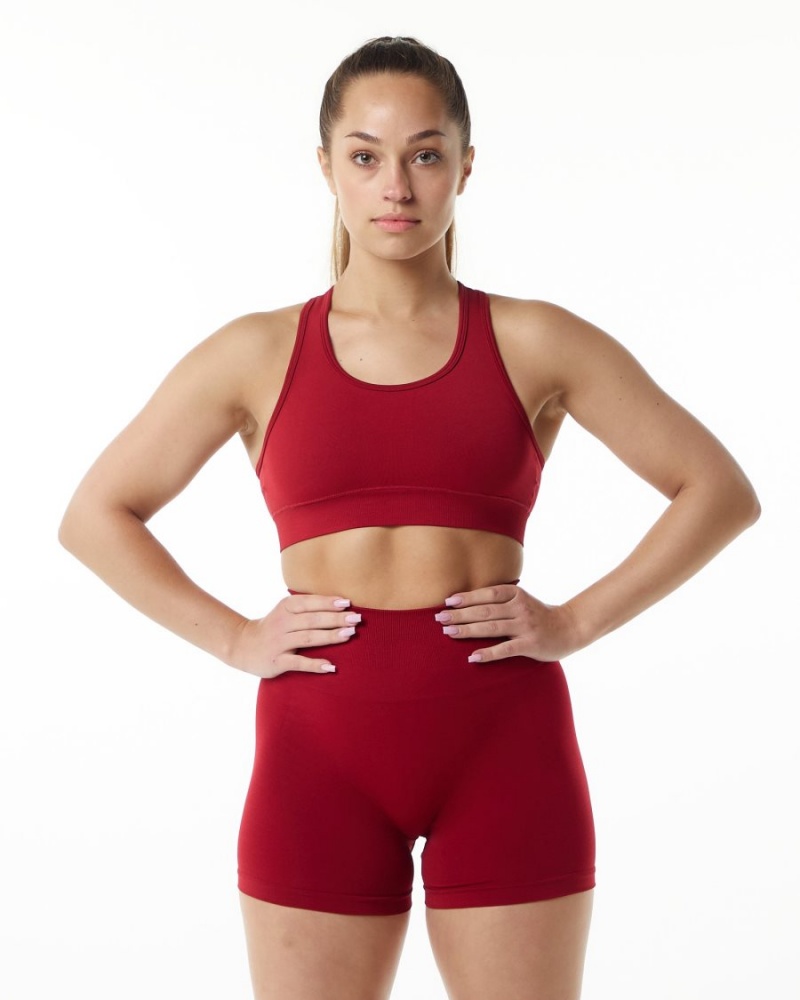 Sujetador Deportivo Alphalete Revival Bra Mujer Scarlet | FUIBPR-214