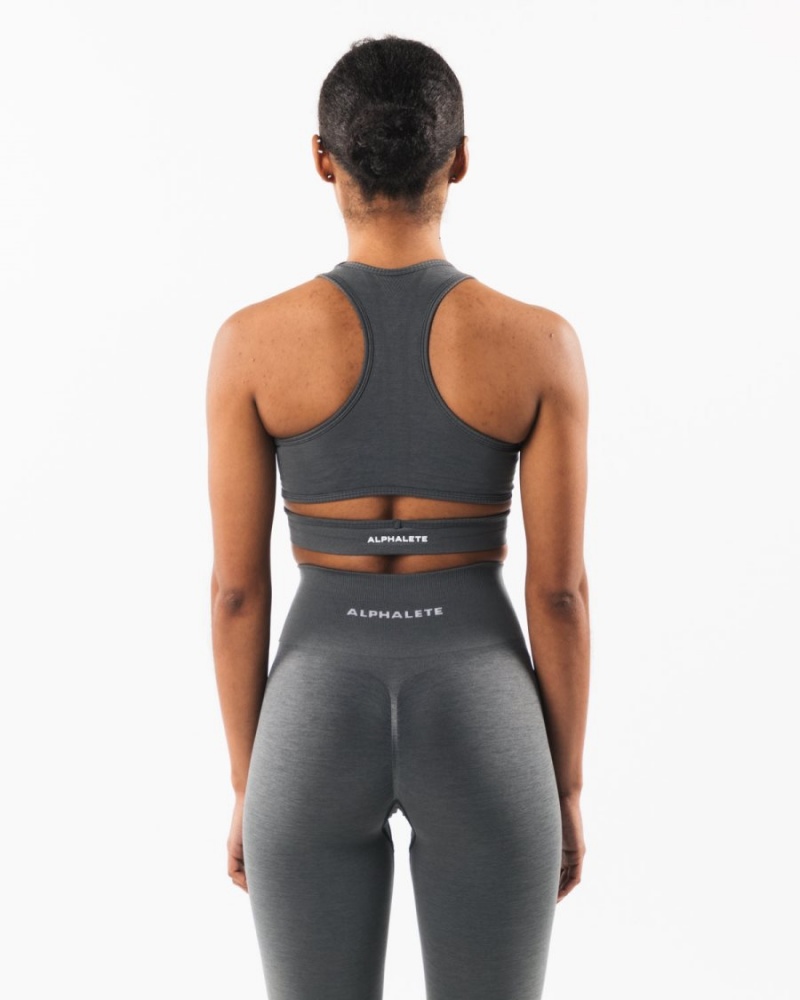 Sujetador Deportivo Alphalete Stratus Bra Mujer Smoke | THCRFI-560