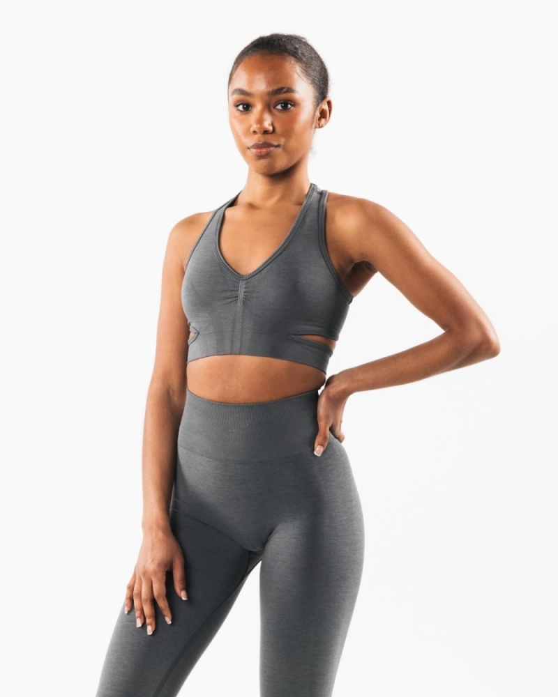 Sujetador Deportivo Alphalete Stratus Bra Mujer Smoke | THCRFI-560